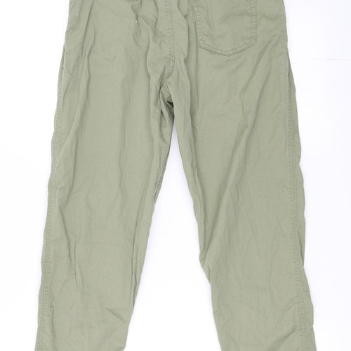 F&F Womens Green   Cropped Trousers Size 8 L23 in