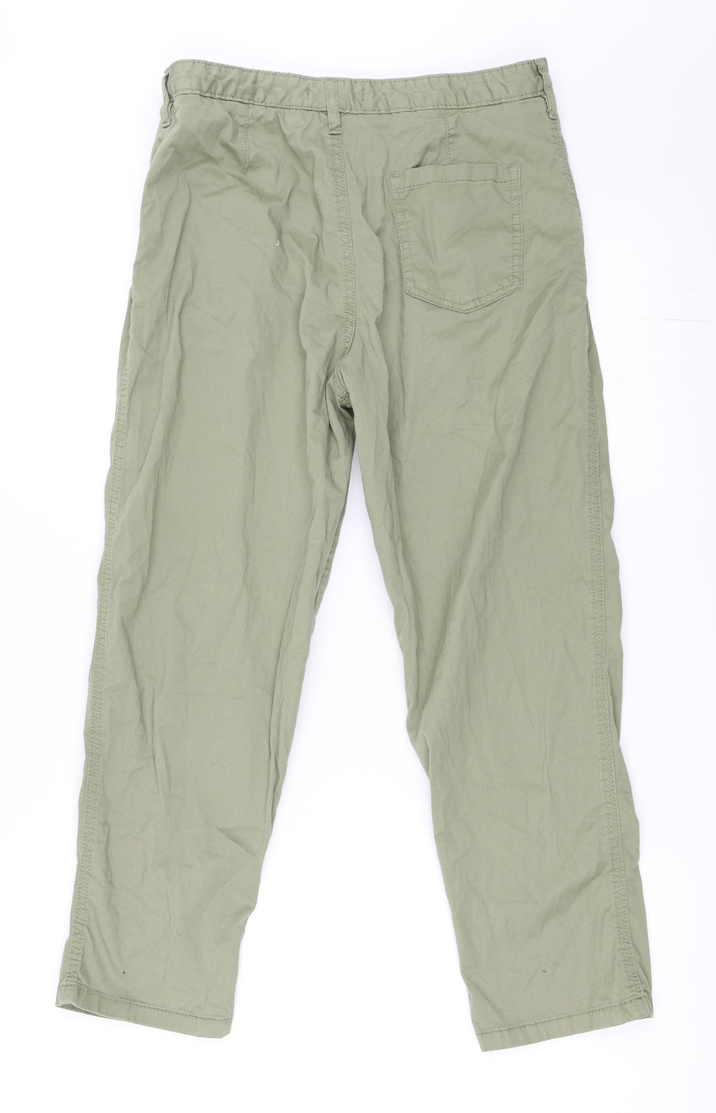 F&F Womens Green   Cropped Trousers Size 8 L23 in