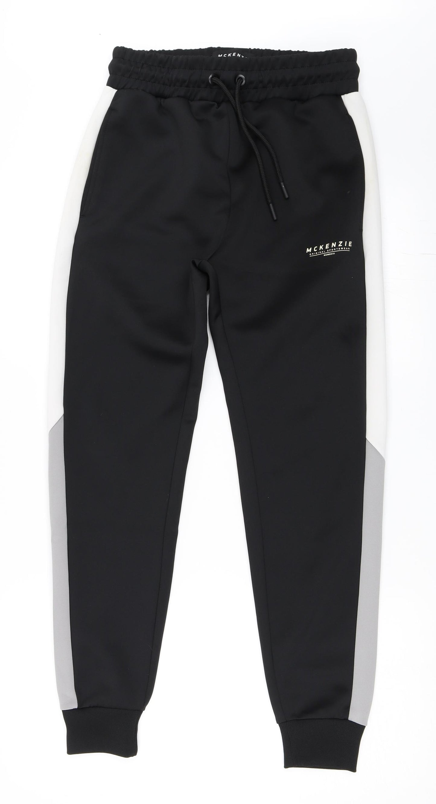 McKenzie Mens Black   Jogger Trousers Size M L28 in