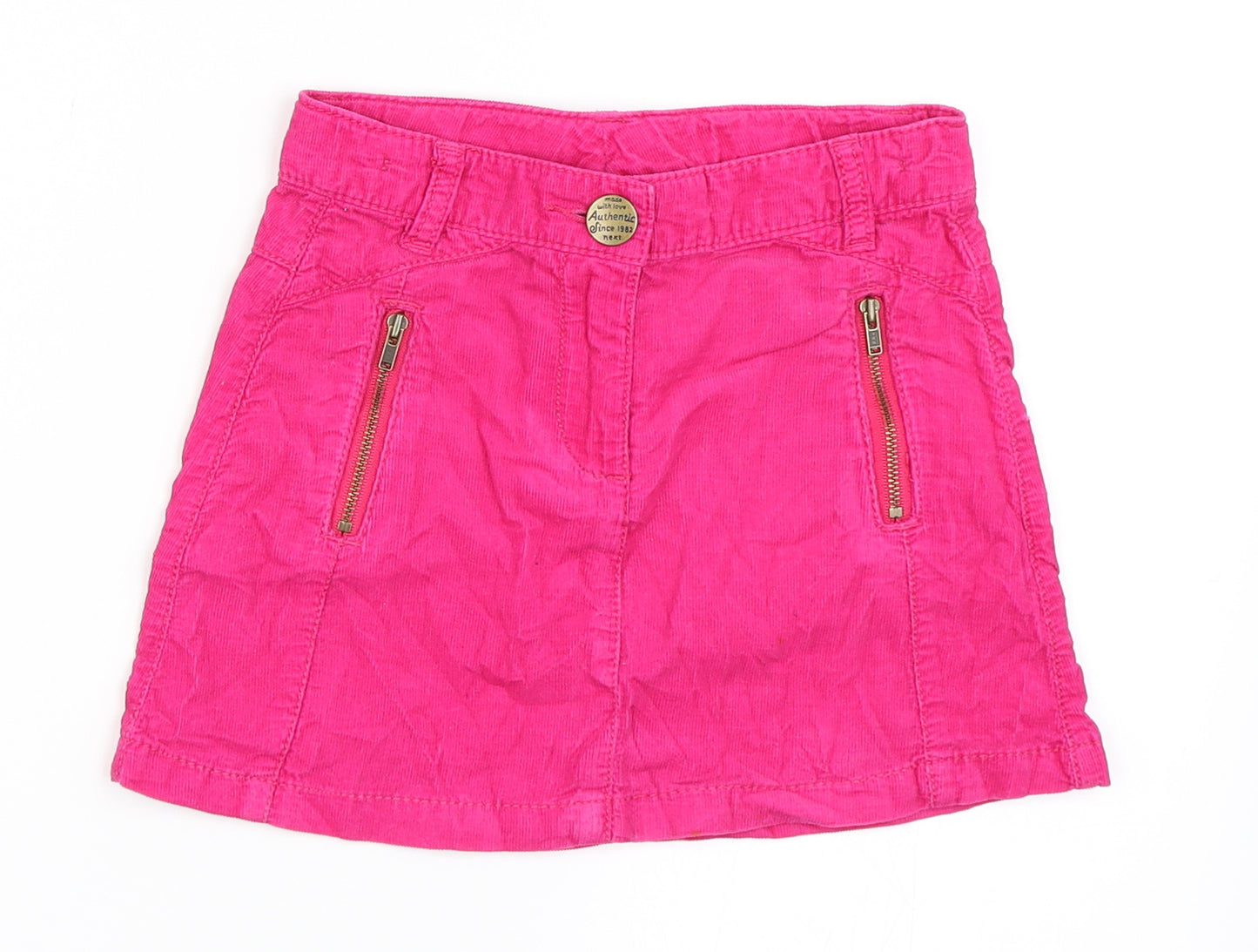 NEXT Girls Pink  Corduroy Mini Skirt Size 5 Years