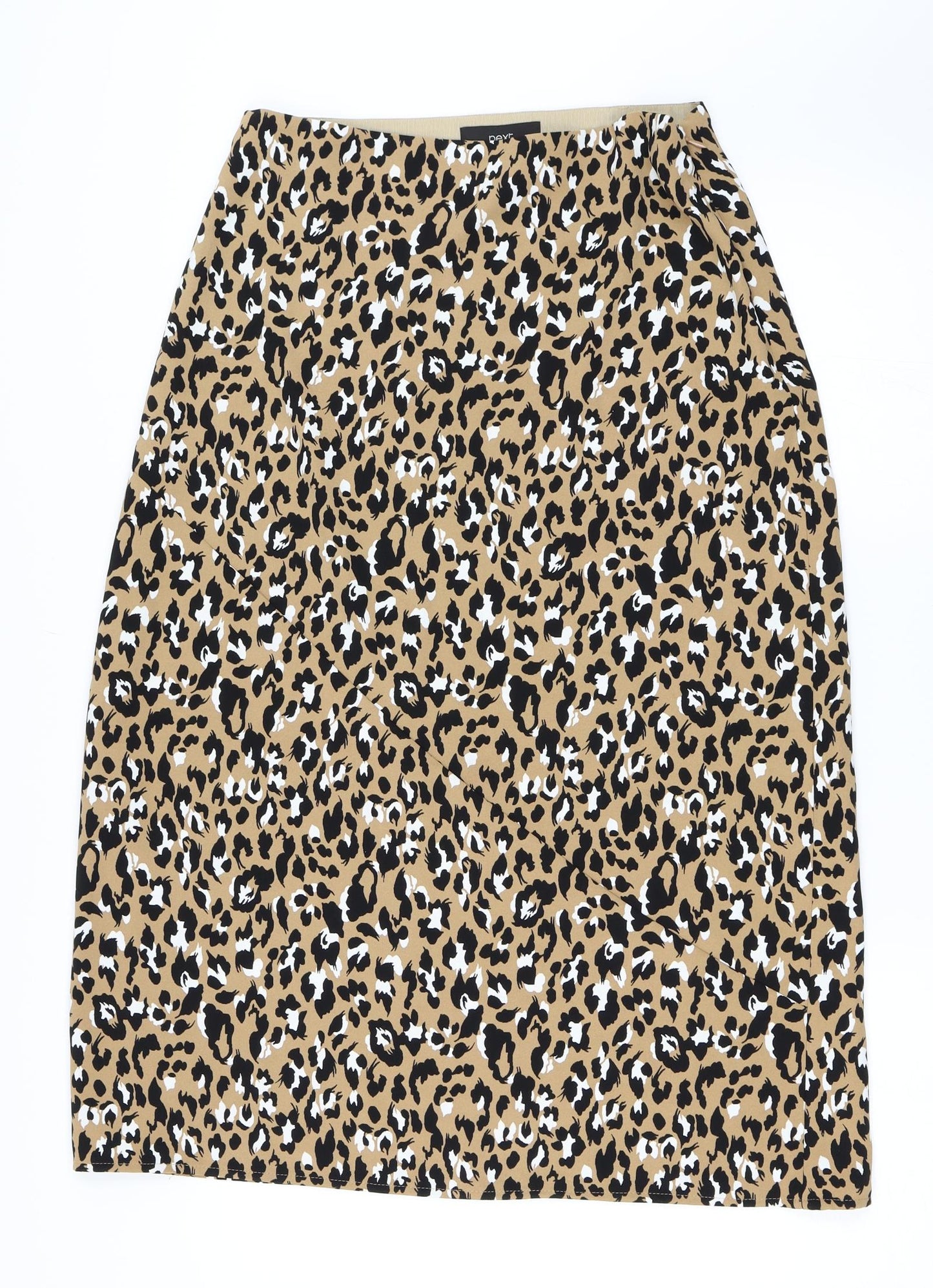 NEXT Womens Beige Animal Print  Flare Skirt Size 10