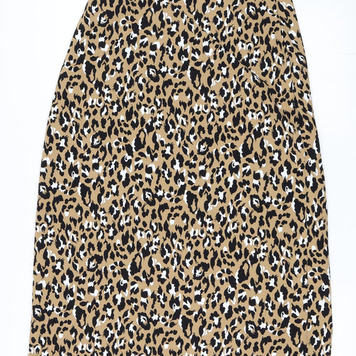 NEXT Womens Beige Animal Print  Flare Skirt Size 10