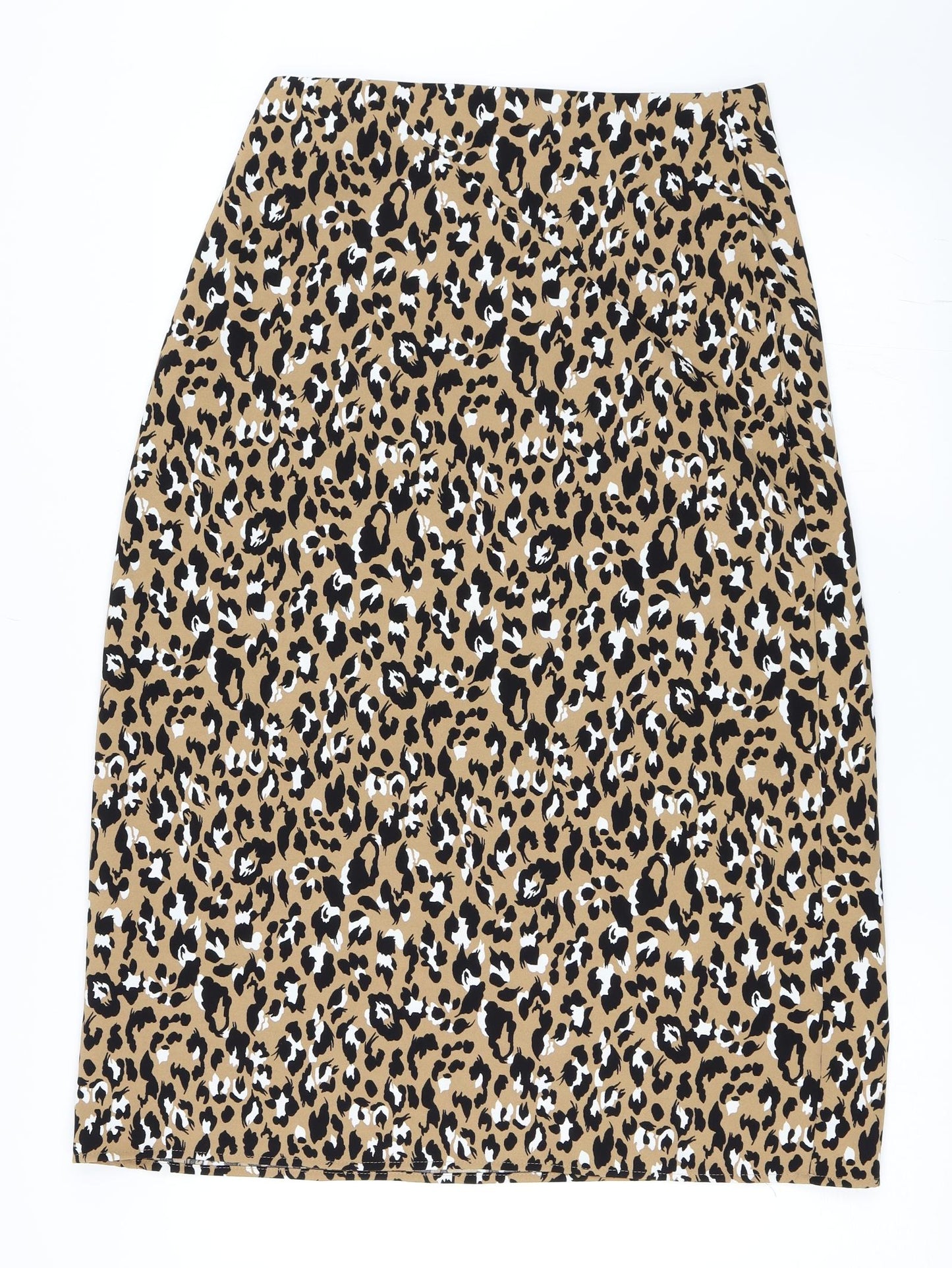 NEXT Womens Beige Animal Print  Flare Skirt Size 10