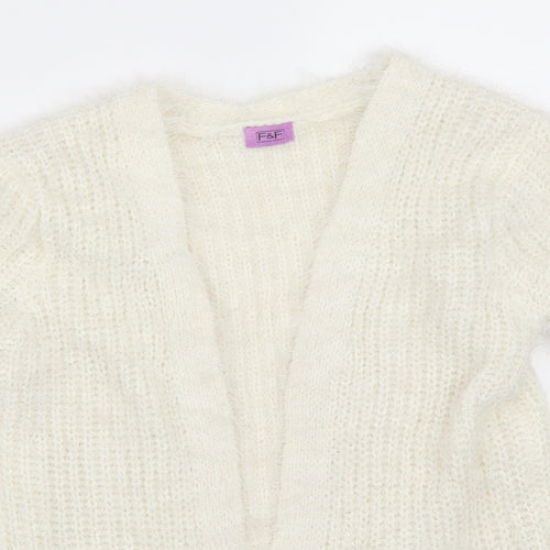 F&F Girls Ivory   Cardigan Jumper Size 8-9 Years