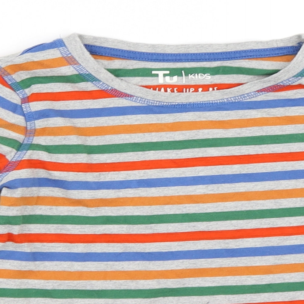 TU Boys Multicoloured Striped  Basic T-Shirt Size 6-7 Years