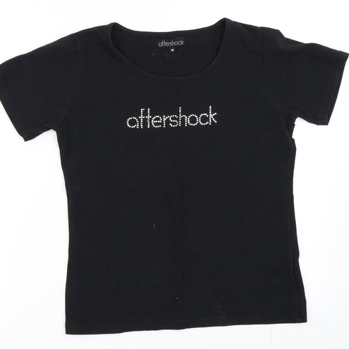 Aftershock Womens Black   Basic T-Shirt Size M