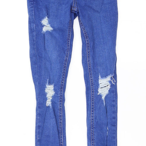 New Look Girls Blue  Denim Skinny Jeans Size 9 Years - ripped jeans