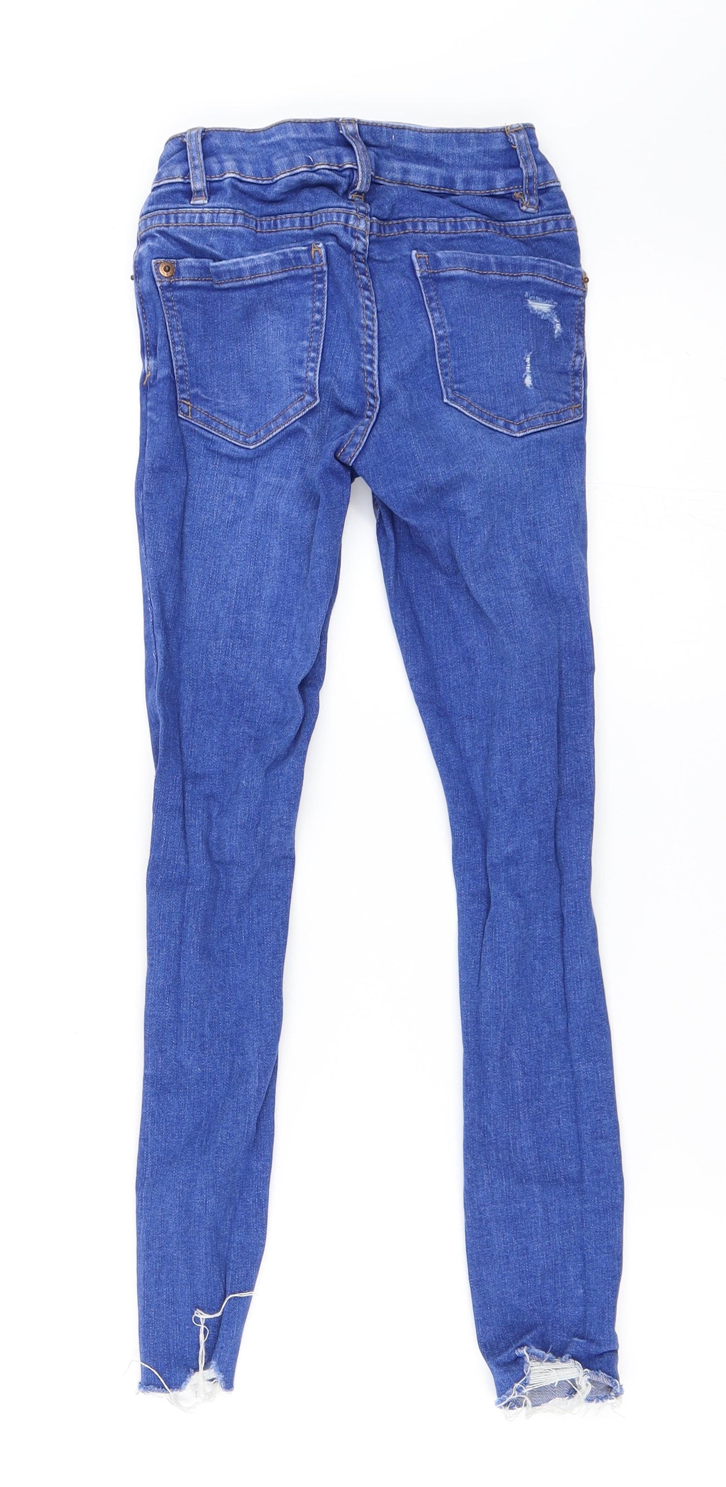 New Look Girls Blue  Denim Skinny Jeans Size 9 Years - ripped jeans