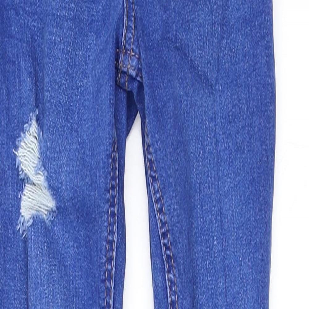 New Look Girls Blue  Denim Skinny Jeans Size 9 Years - ripped jeans