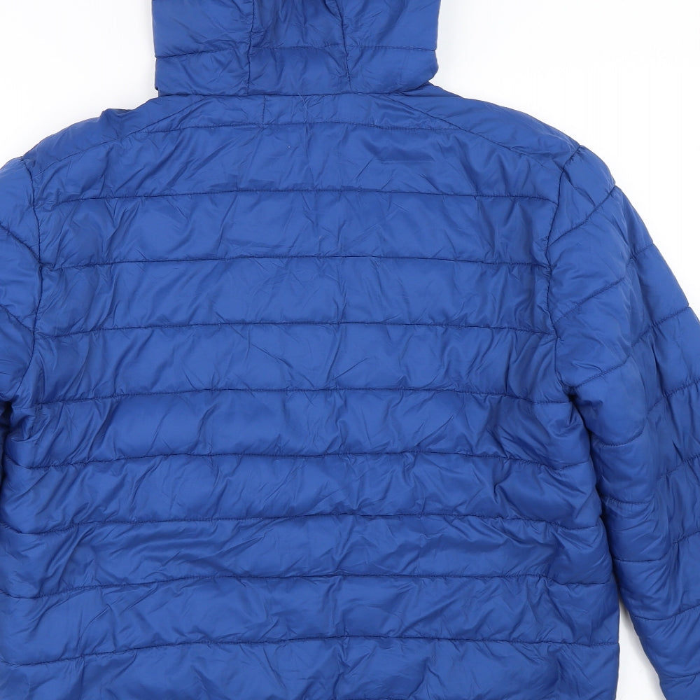 TU Mens Blue   Puffer Jacket Coat Size M