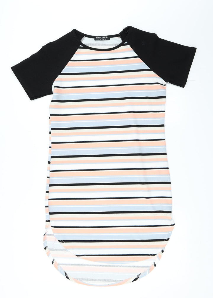 Select Womens Black Striped  Shift  Size 12
