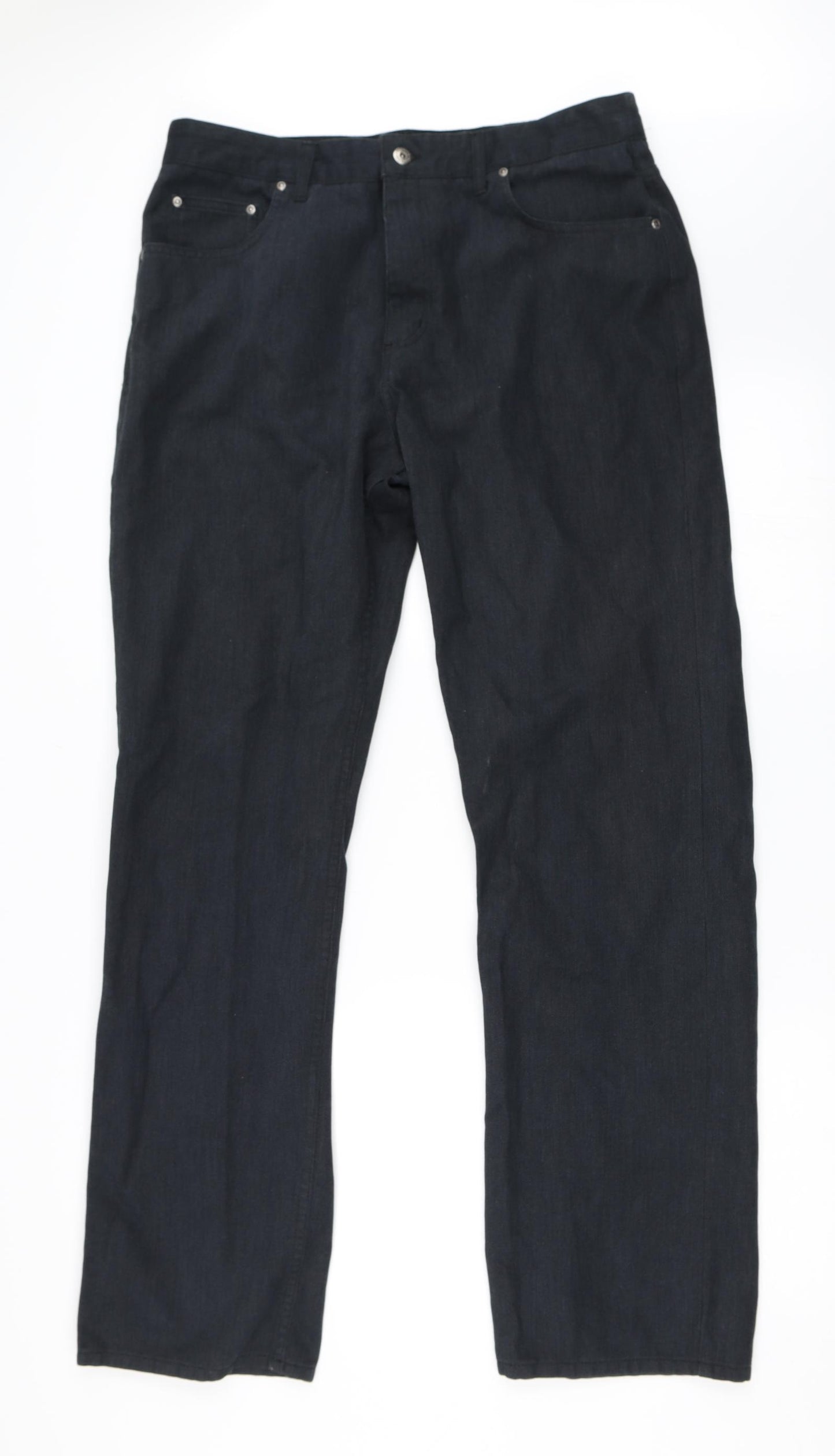 NEXT Mens Black  Denim Straight Jeans Size 36 in L32 in