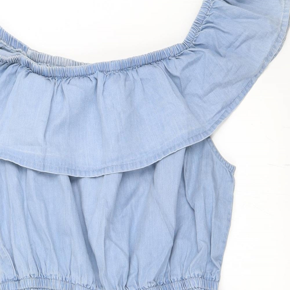 Select Womens Blue  Denim Playsuit One-Piece Size 16