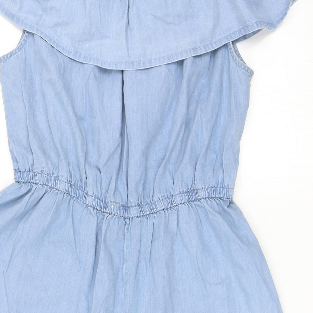 Select Womens Blue  Denim Playsuit One-Piece Size 16