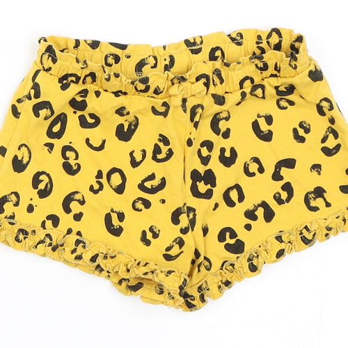 Disney Baby Girls Yellow Animal Print  Cropped Trousers Size 12-18 Months