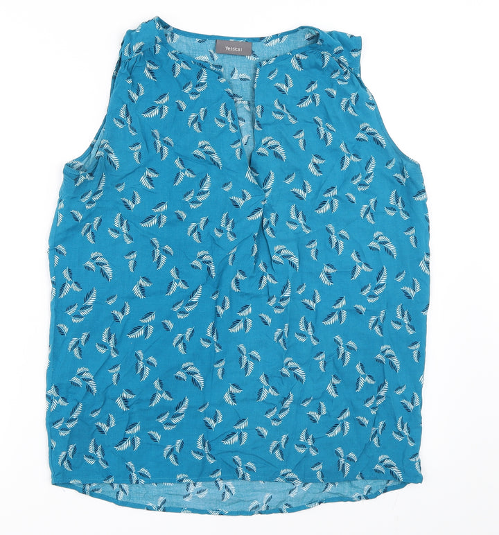 Yessica Womens Blue   Basic Blouse Size 38