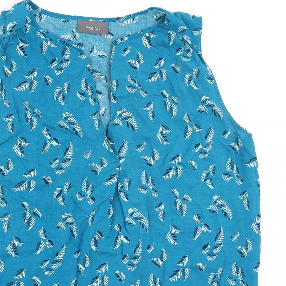 Yessica Womens Blue   Basic Blouse Size 38