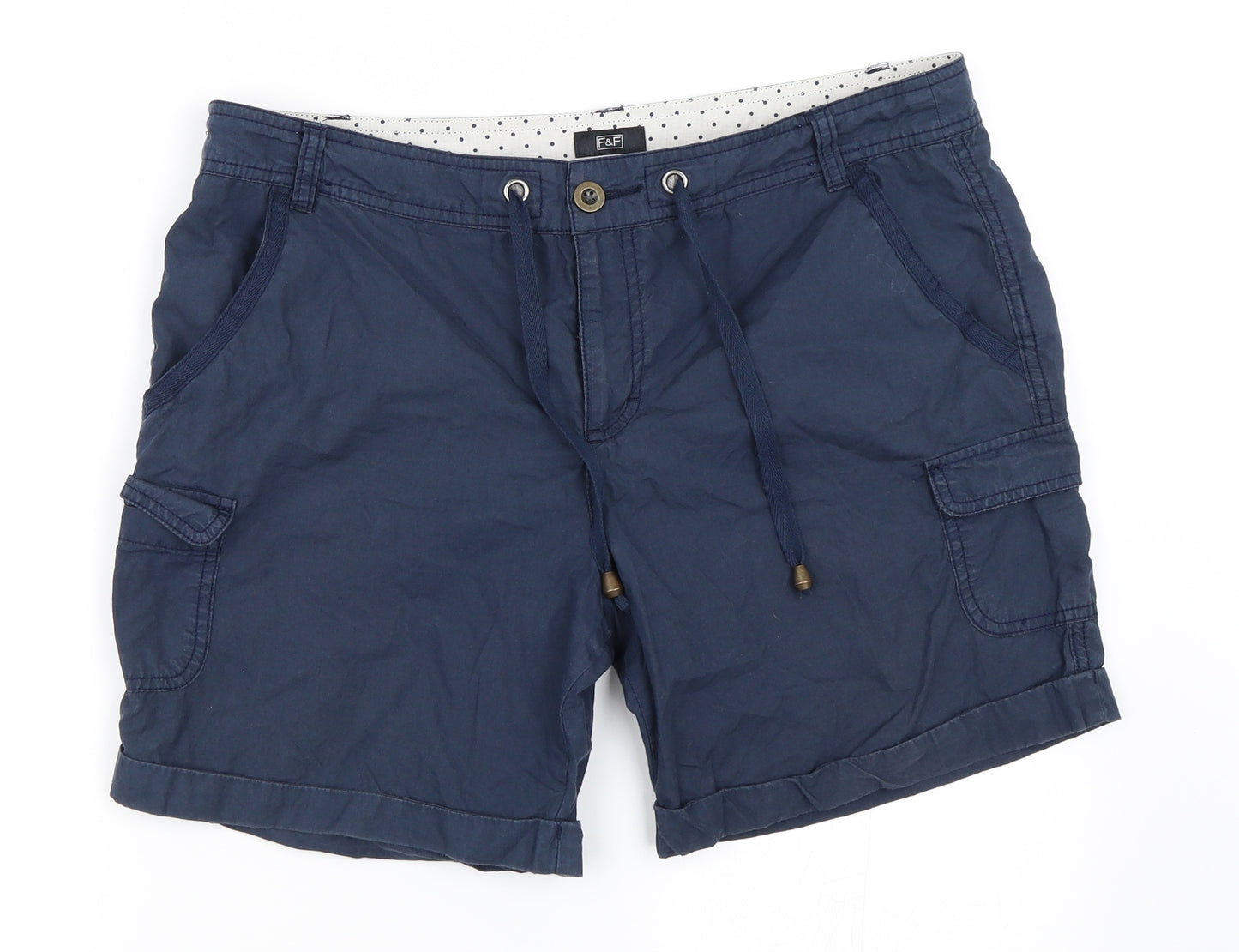 F&F Womens Blue   Chino Shorts Size 14