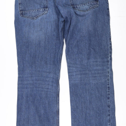 F&F Mens Blue  Denim Straight Jeans Size 36 in L34 in