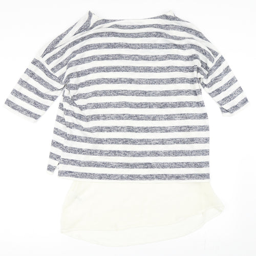 George Womens Ivory Striped  Pullover Jumper Size 12