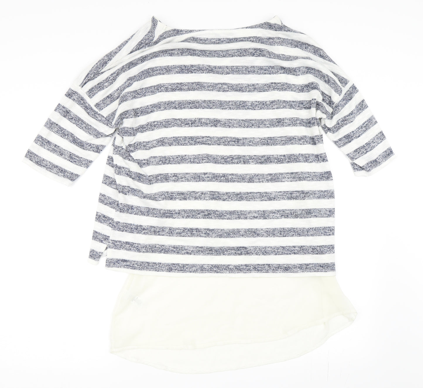 George Womens Ivory Striped  Pullover Jumper Size 12