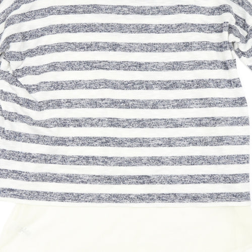 George Womens Ivory Striped  Pullover Jumper Size 12