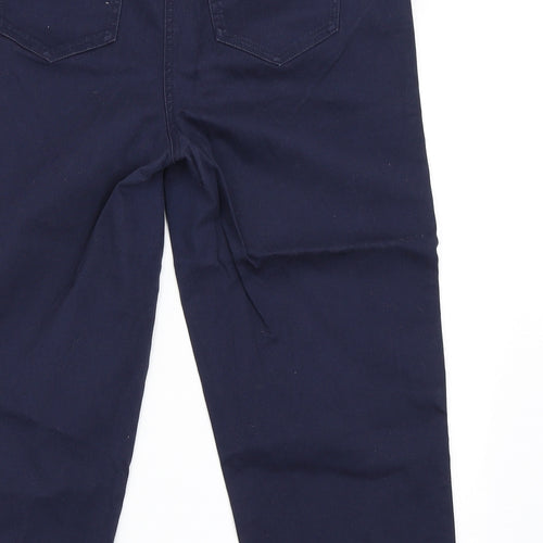 Papaya Womens Blue   Cropped Trousers Size 14 L20 in