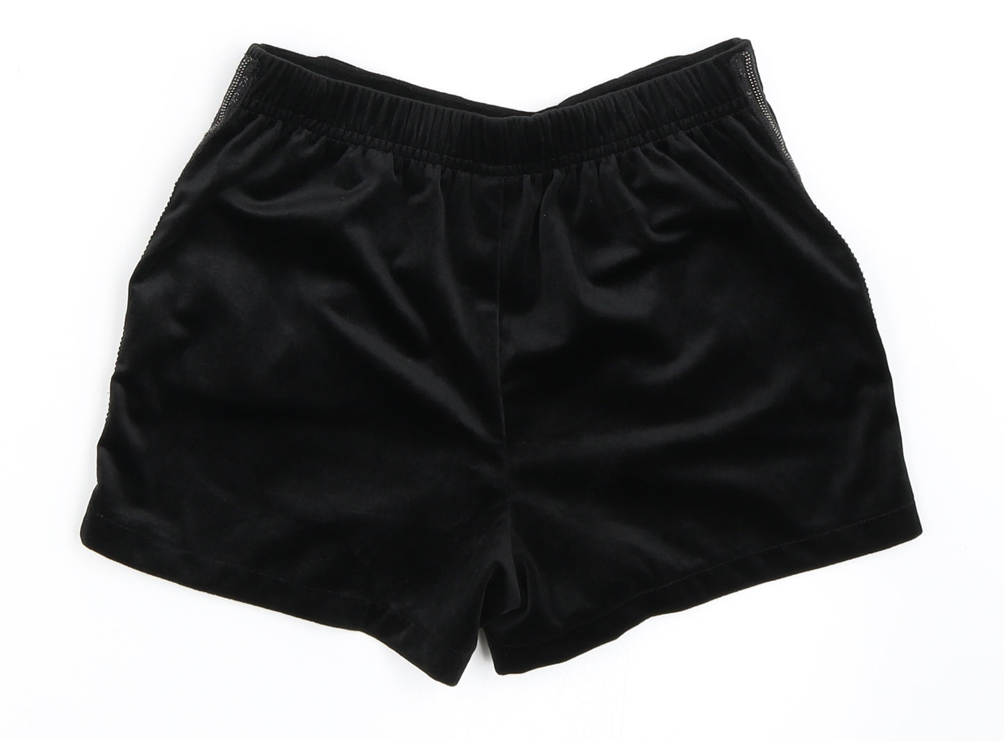 NEXT Girls Black  Velour Hot Pants Shorts Size 9 Years