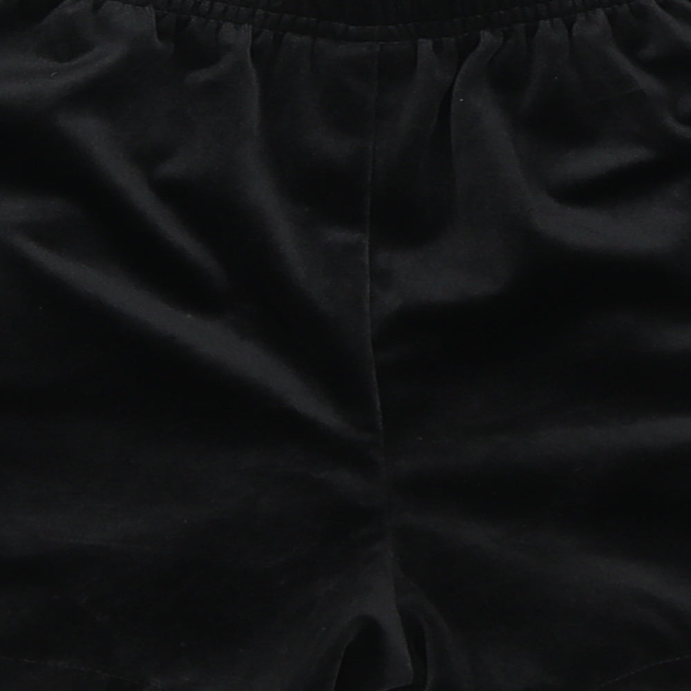 NEXT Girls Black  Velour Hot Pants Shorts Size 9 Years