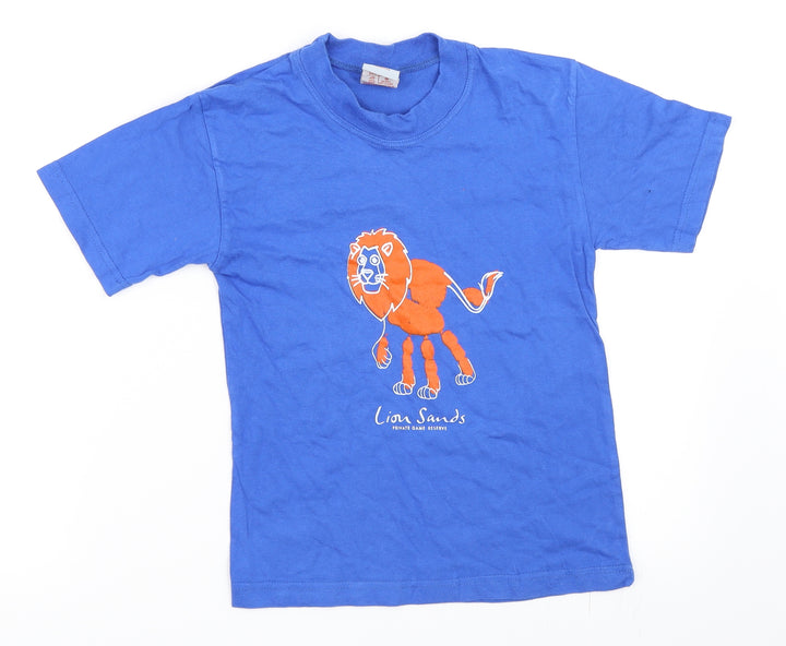 Peter's Originals Boys Blue Basic T-Shirt Size 5-6 Years