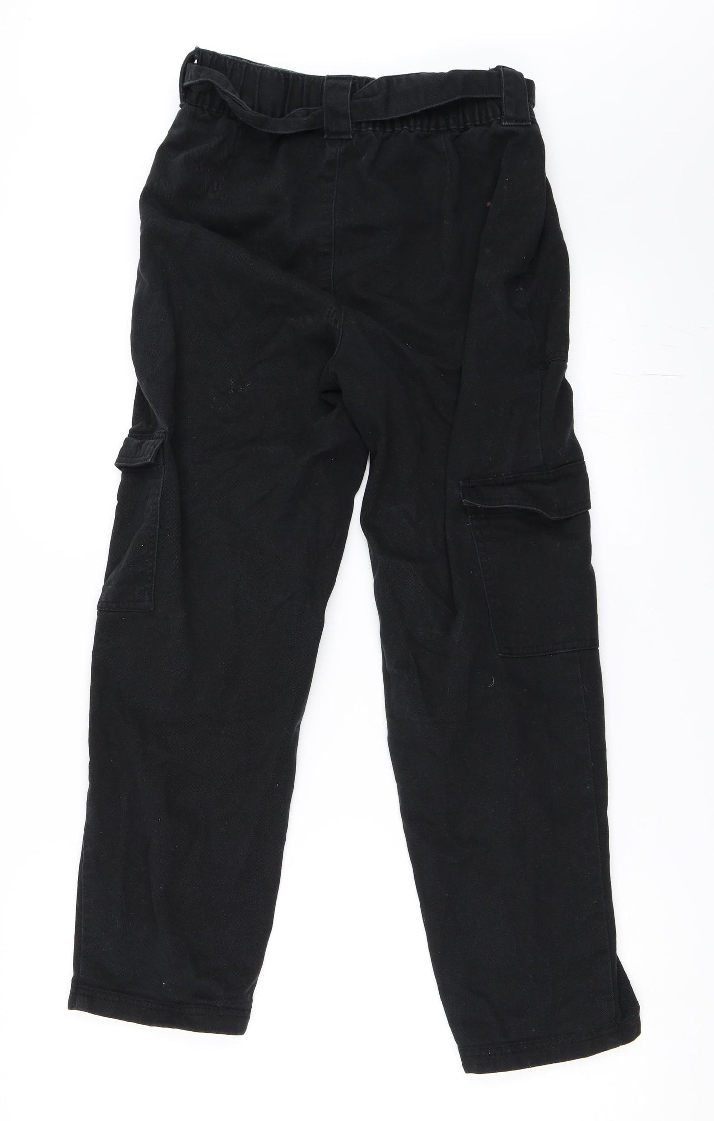 Primark Womens Black   Cargo Trousers Size 12 L26 in