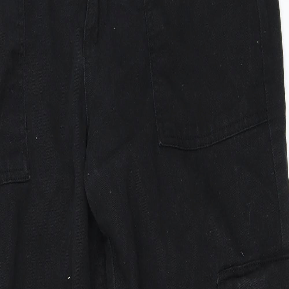 Primark Womens Black   Cargo Trousers Size 12 L26 in