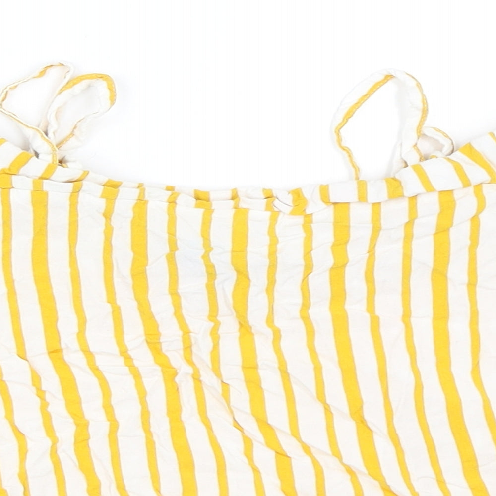 Primark Girls Yellow Striped  Basic Blouse Size 11-12 Years