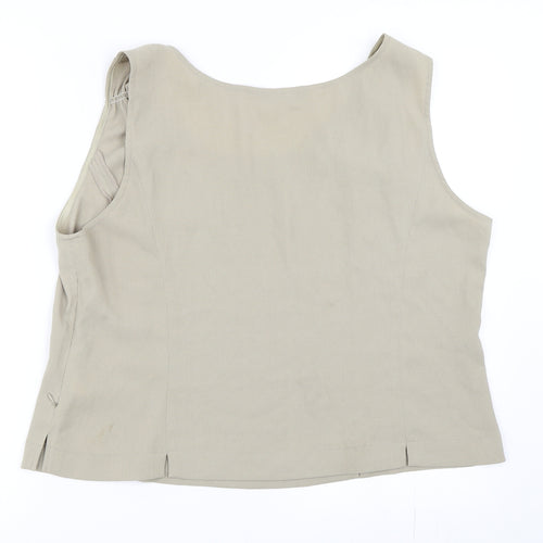 Reflections Womens Beige   Basic Blouse Size XL