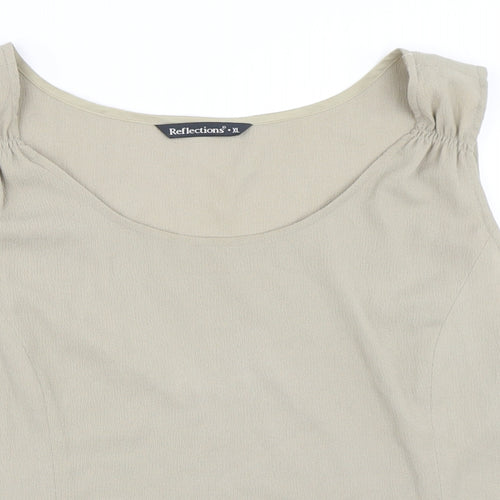 Reflections Womens Beige   Basic Blouse Size XL