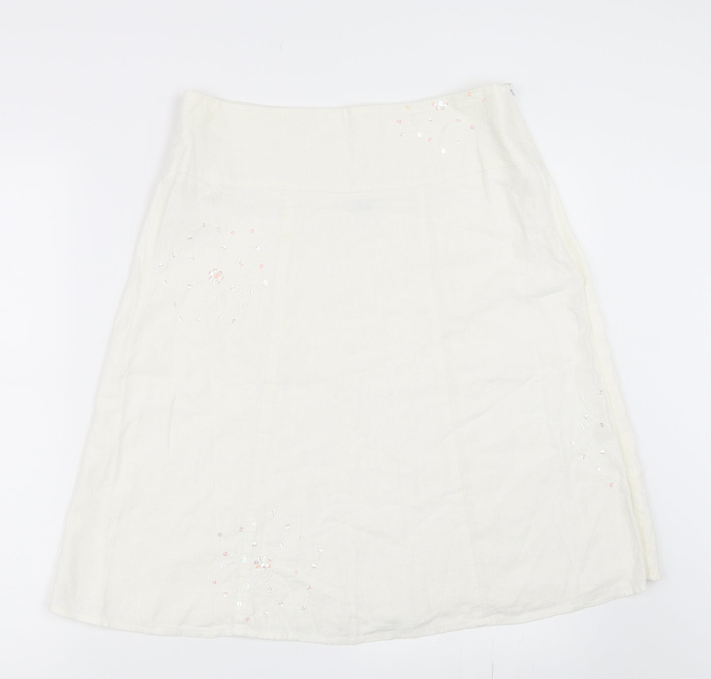 New Look Womens White   Flare Skirt Size 12