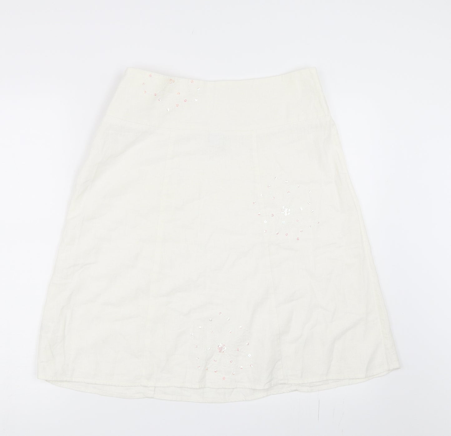 New Look Womens White   Flare Skirt Size 12