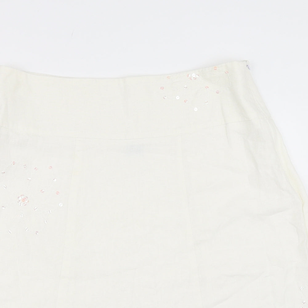 New Look Womens White   Flare Skirt Size 12
