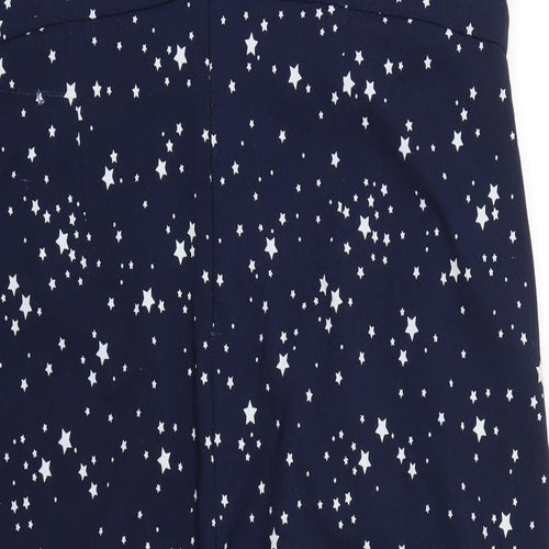 DEFINITIONS Womens Blue Geometric  Jumpsuit One-Piece Size 24 L29 in - star print