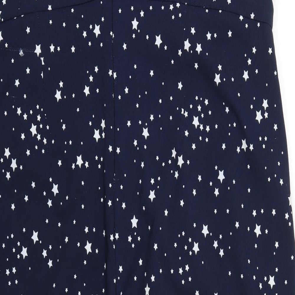 DEFINITIONS Womens Blue Geometric  Jumpsuit One-Piece Size 24 L29 in - star print