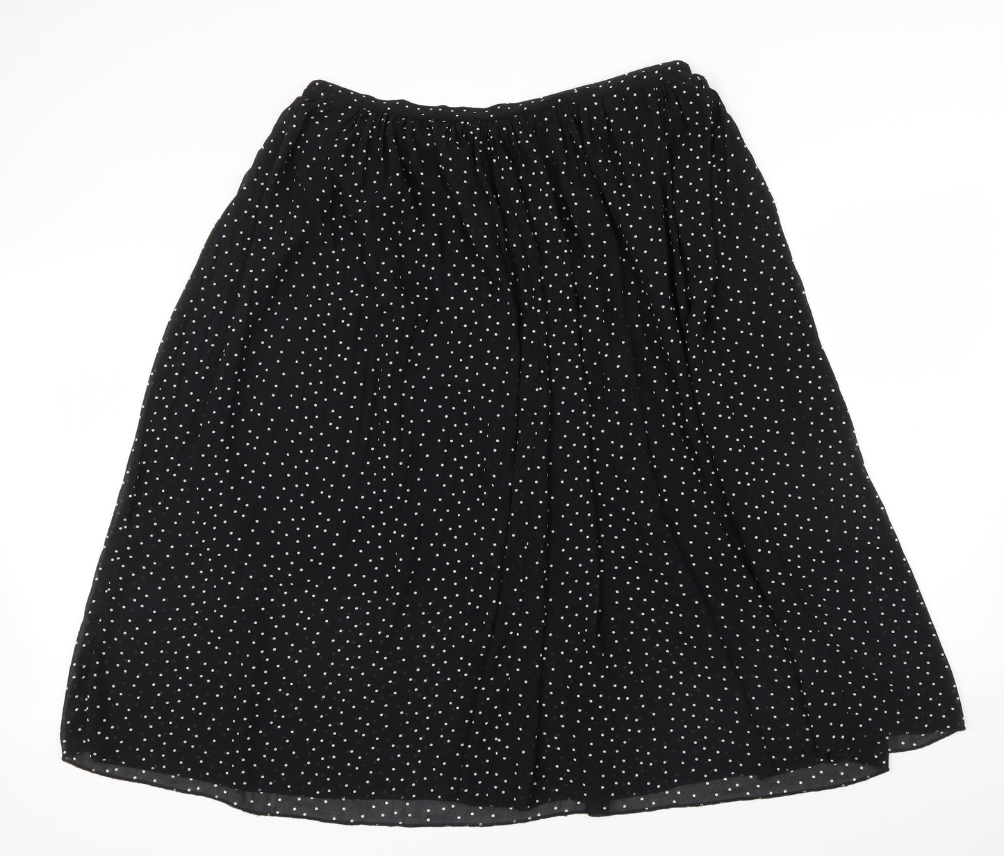 New Look Womens Black Polka Dot  Flare Skirt Size 22