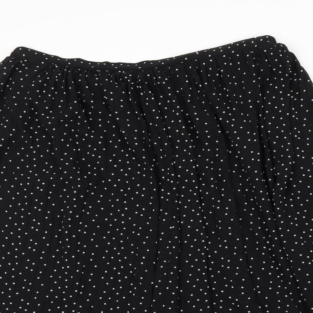 New Look Womens Black Polka Dot  Flare Skirt Size 22