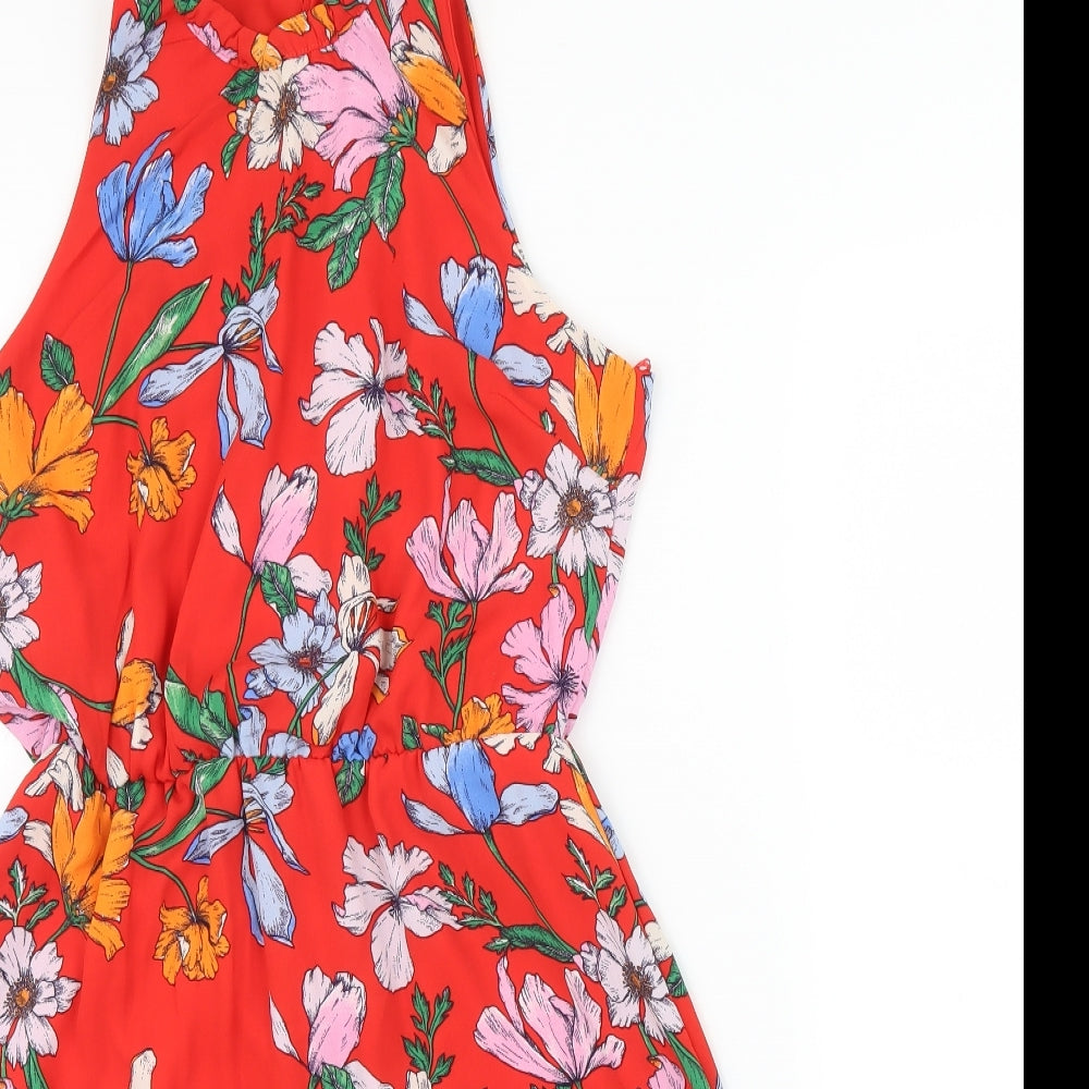 jacqueline de young Womens Red Floral  Fit & Flare  Size 36