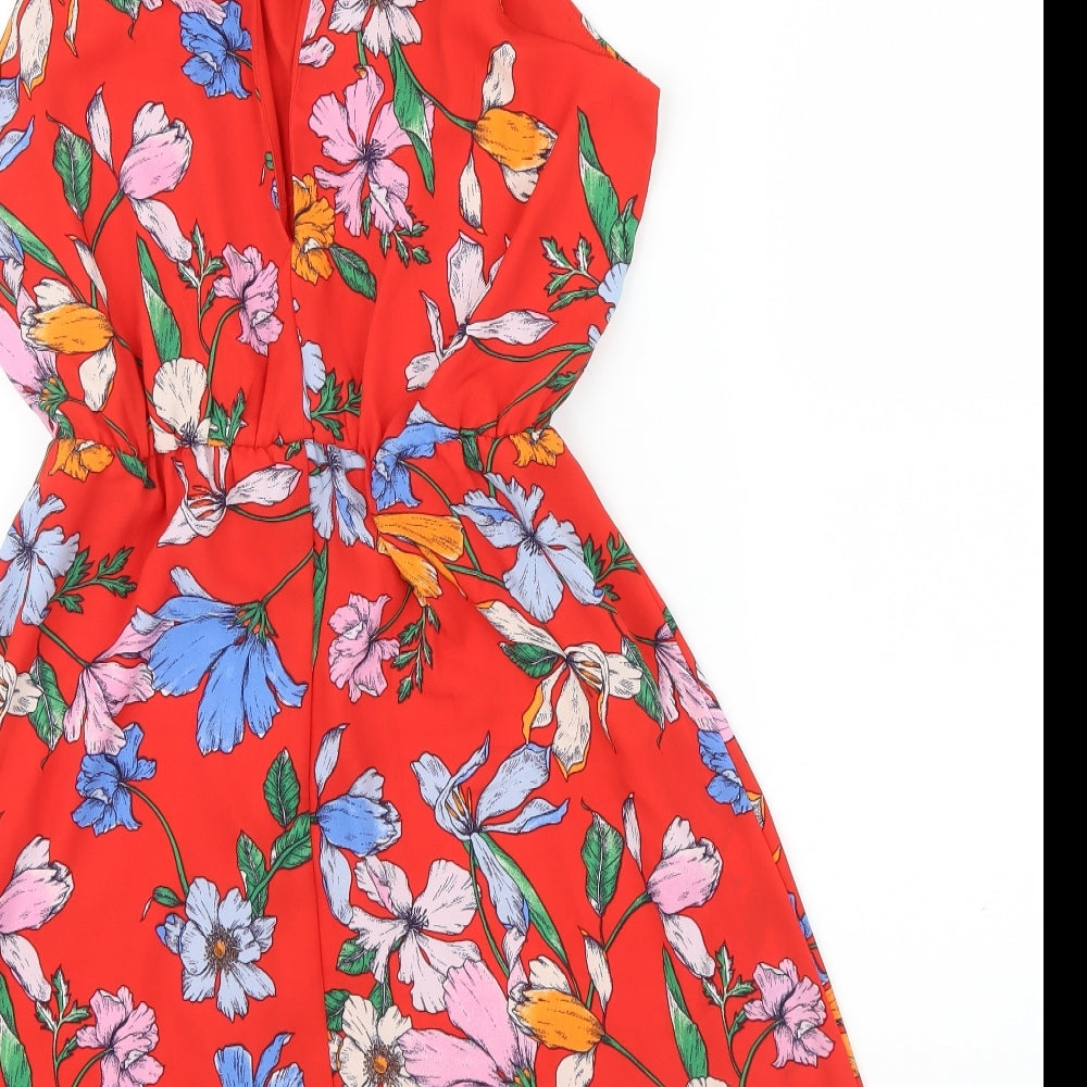 jacqueline de young Womens Red Floral  Fit & Flare  Size 36