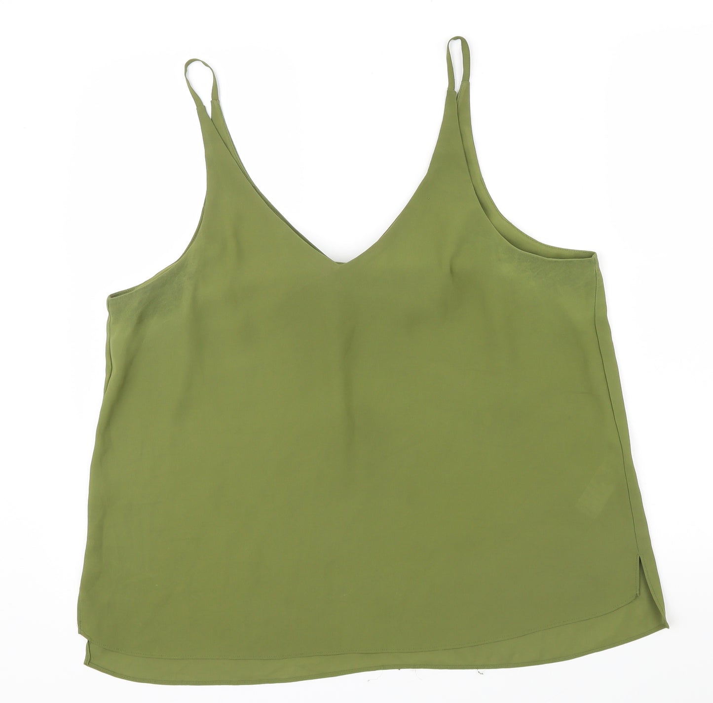 Topshop Womens Green   Camisole Blouse Size 16  - straps