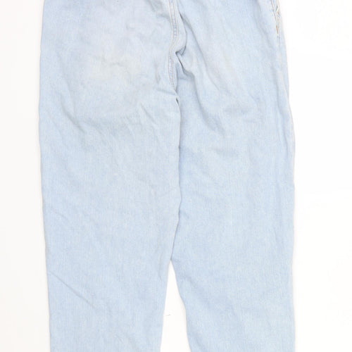 Primark Womens Blue   Boyfriend Jeans Size 12 L25 in - Frill detail on waist