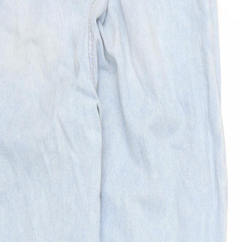 Primark Womens Blue   Boyfriend Jeans Size 12 L25 in - Frill detail on waist