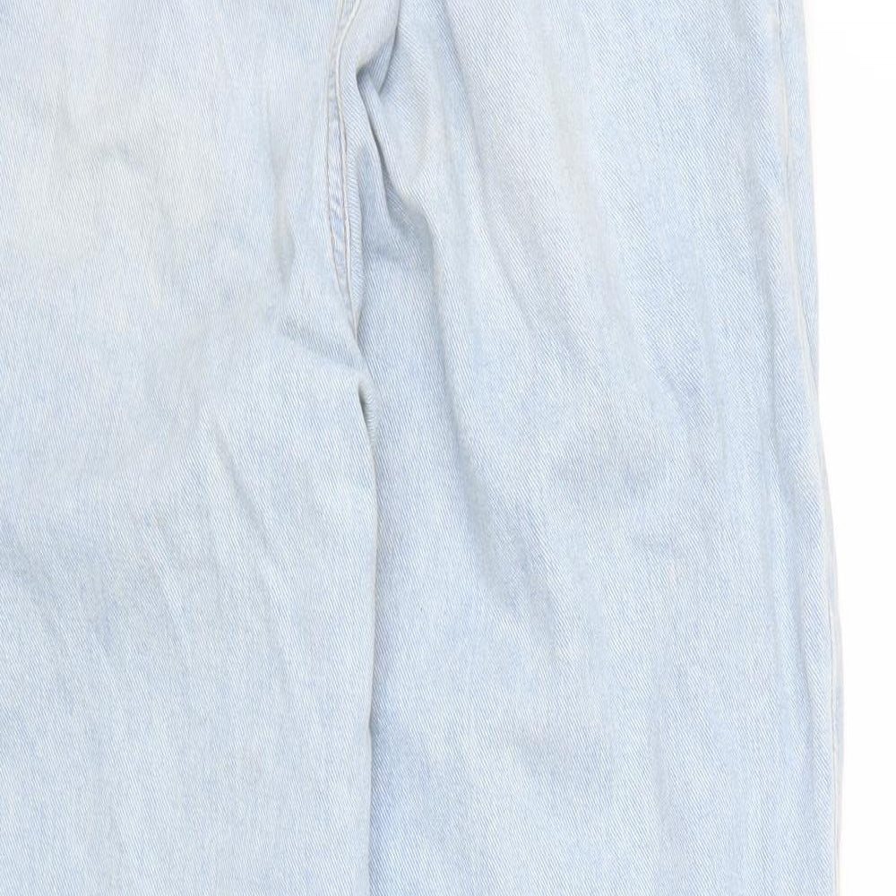 Primark Womens Blue   Boyfriend Jeans Size 12 L25 in - Frill detail on waist