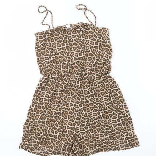 H&M Womens Blue Animal Print  Shorts One-Piece Size XS