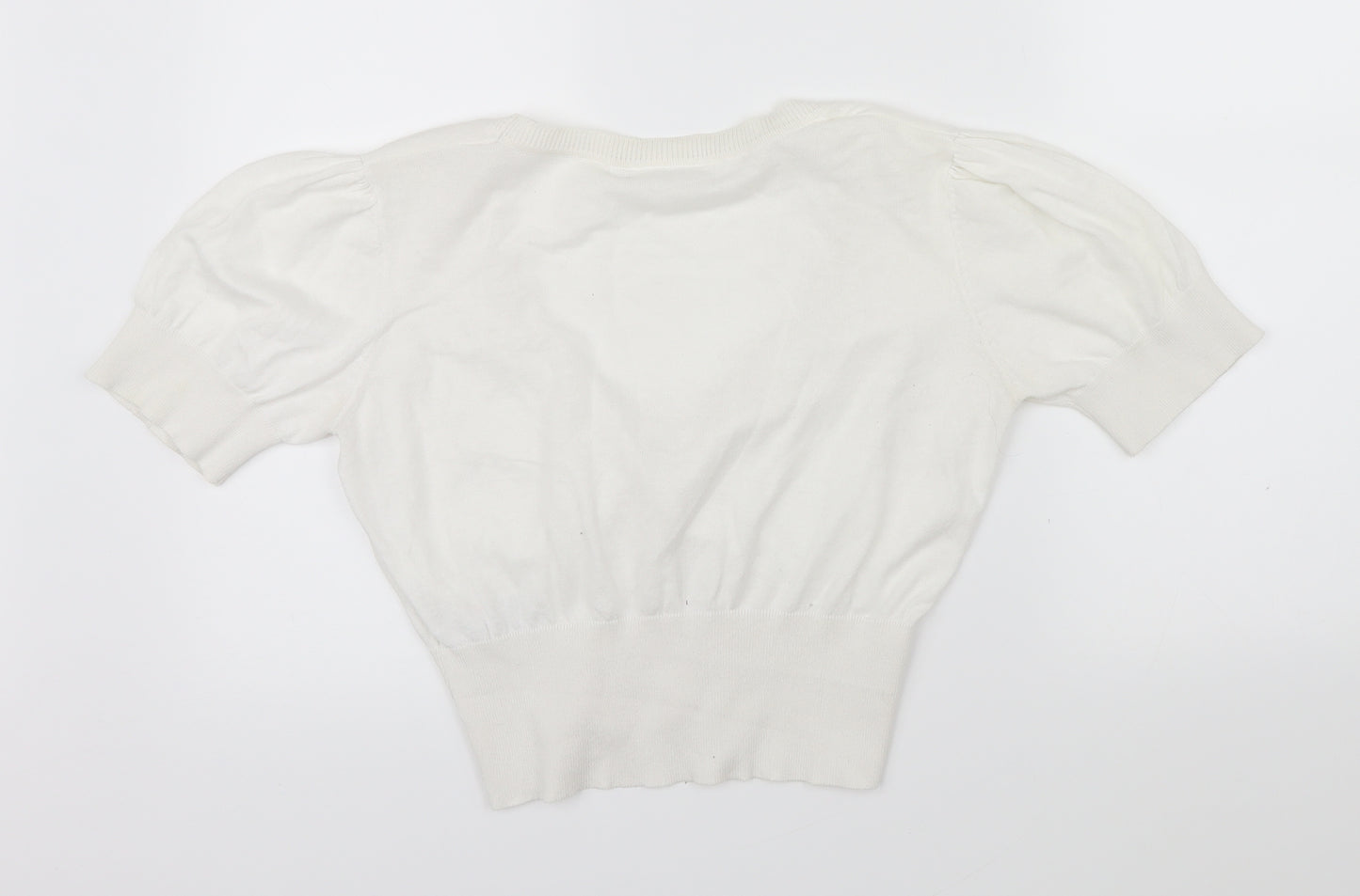 New Look Womens White   Cardigan Jumper Size 12